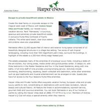 Andrew Harper Travel - Hideaway Report
- December 7, 2005